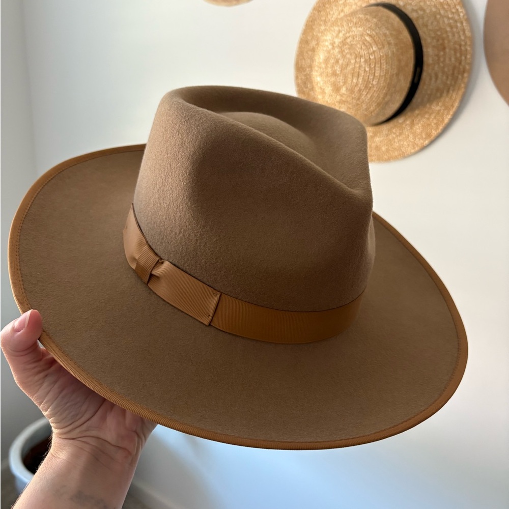 GIGI PIP Monroe Brown Rancher Fedora Women’s 100% Wool Hat - Picture 3 of 4
